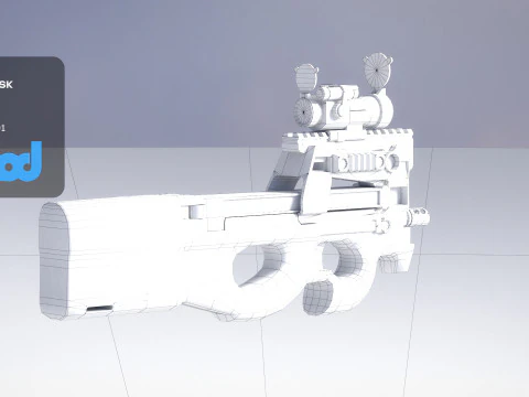 FN P90 Weapon 3D Model