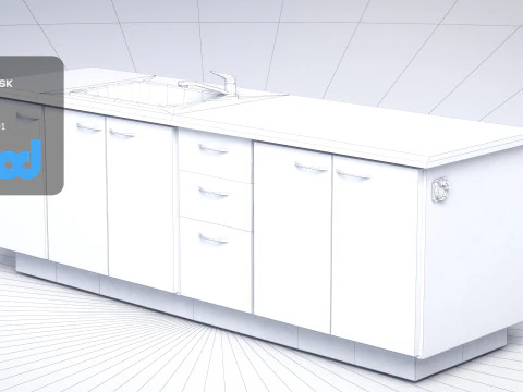 Kitchen Unit 3D Model