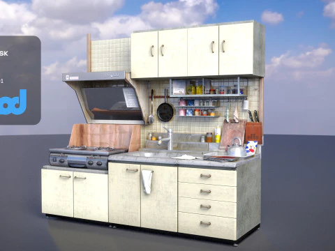 Kitchen Cabinets 3D Model