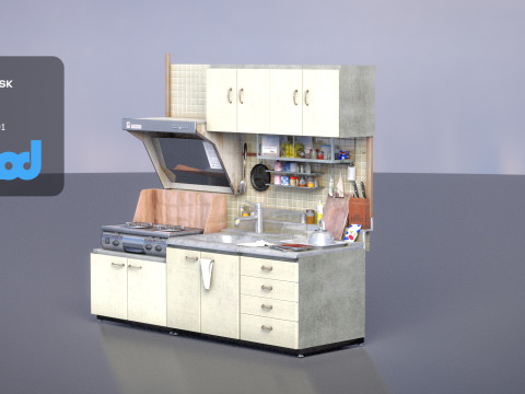 Kitchen Cabinets 3D-Modell