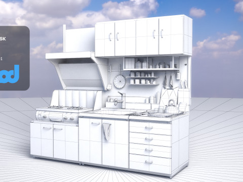 Kitchen Cabinets 3D-Modell