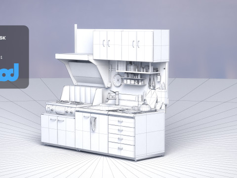 Kitchen Cabinets 3D-Modell