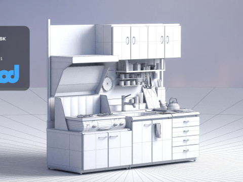 Kitchen Cabinets 3D-Modell
