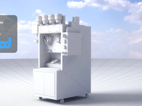 Ice Cream Dispenser 3D Model