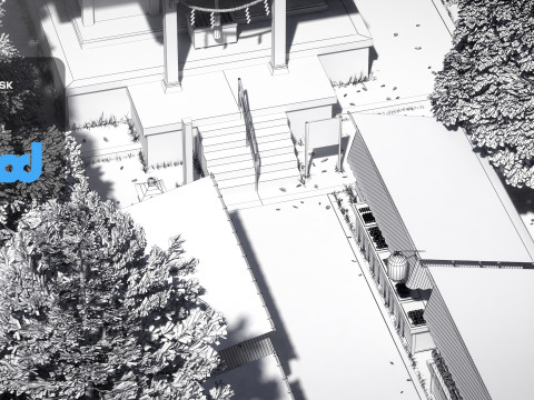 Japan Shrine Temple With Vendors 3Dモデル