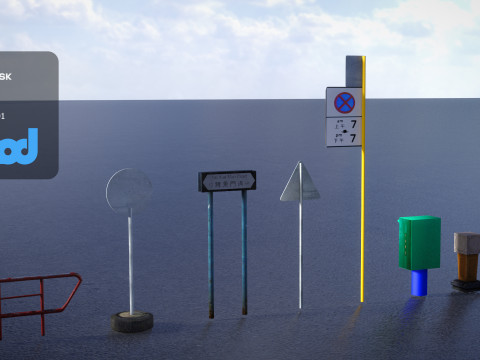 HK Traffic Sign 3Dモデル