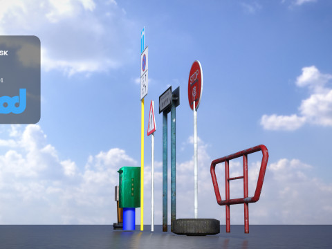 HK Traffic Sign 3Dモデル