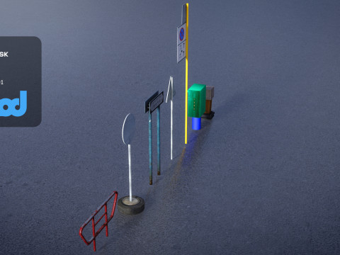 HK Traffic Sign 3Dモデル