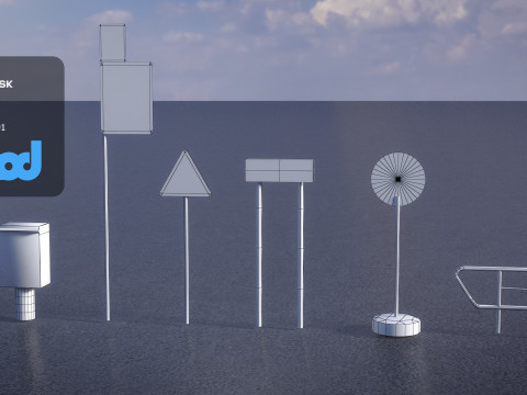 HK Traffic Sign 3Dモデル