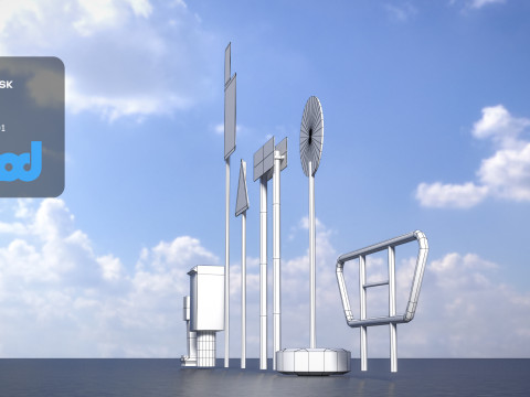HK Traffic Sign 3Dモデル