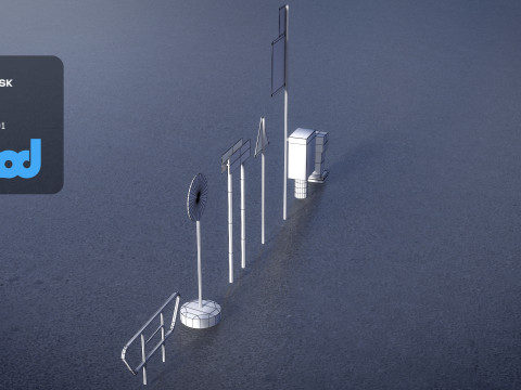 HK Traffic Sign 3Dモデル