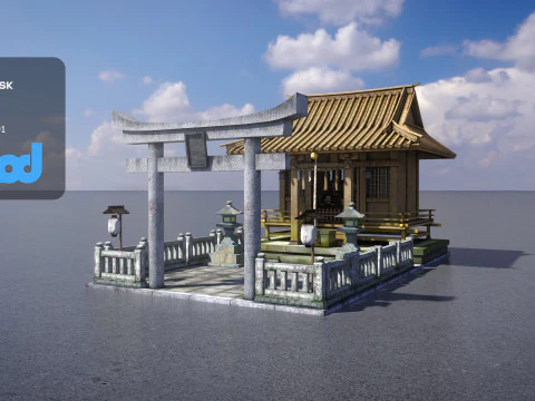 Japonya Tapınak Tapınağı 3D Model