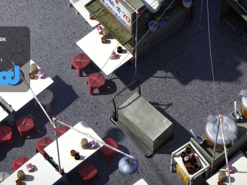 TW Ribs Stewed with Medicinal Herbs Vendor 3D Model