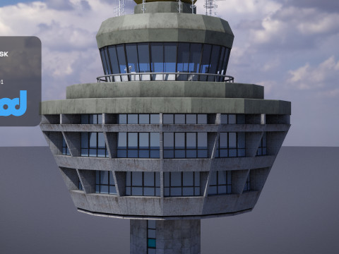 Airport Control Tower 3Dモデル