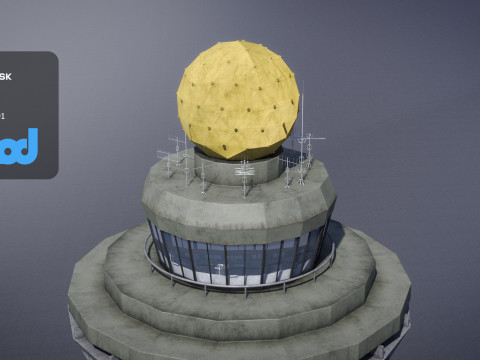 Airport Control Tower 3Dモデル