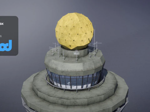 Airport Control Tower 3D Model