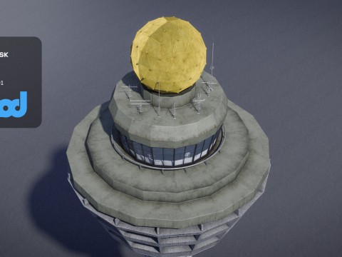 Airport Control Tower 3Dモデル