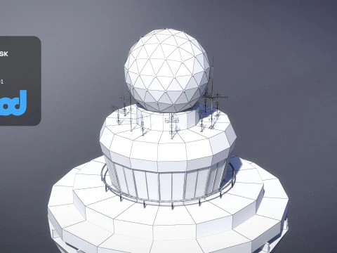 Airport Control Tower 3D Model