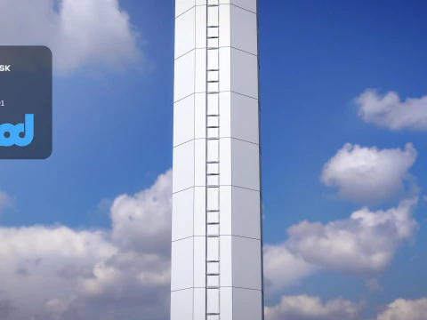 Airport Control Tower 3D Model