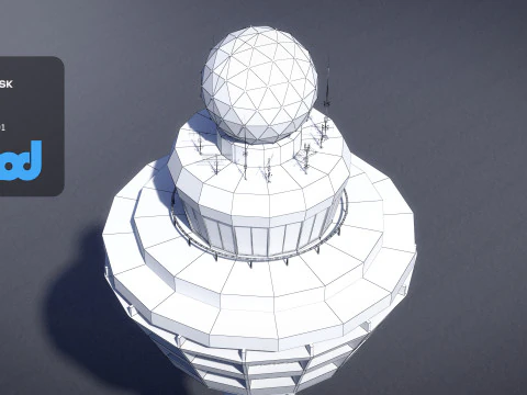 Airport Control Tower 3D Model