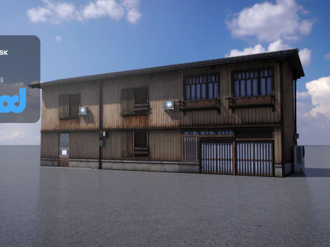 Casa de estilo japon&eacute;s 0028 Modelo 3D