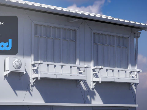 Japanese Style House 0028 3D Model