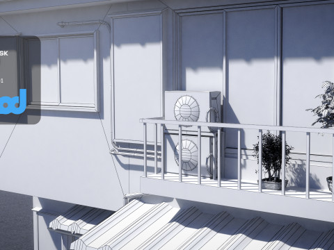 Japanese Apartment 0004 3Dモデル