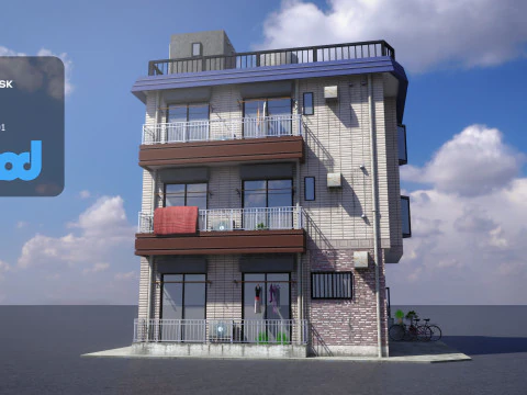 Apartament Japoński 0005 Model 3D