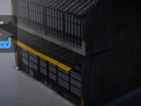 Japanese Style House 0011 3D Model