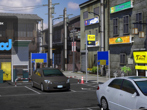 Japanese Residential Street 0003 Model 3D
