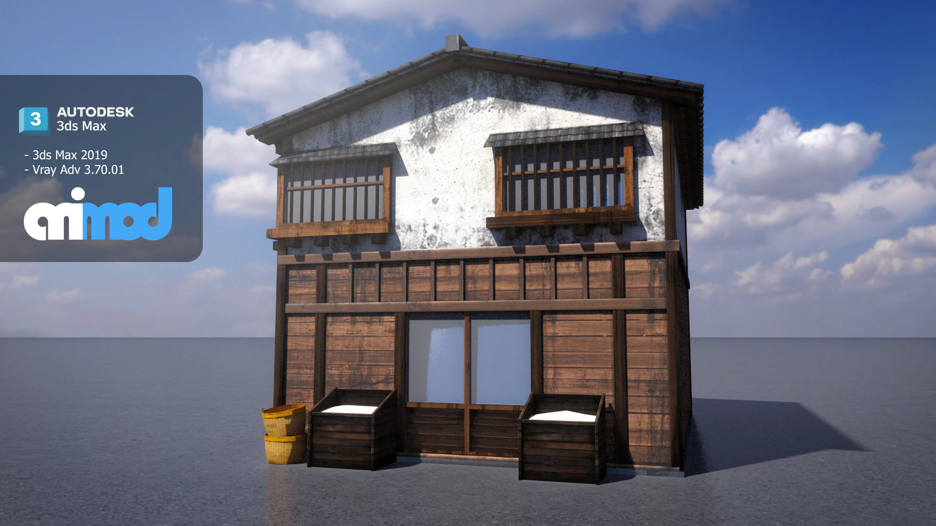 Japanese Style Rice Shop 0025 3D Model .c4d .max .obj .3ds .fbx .stl .blend 