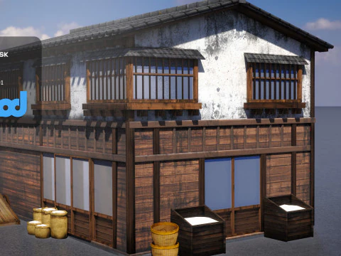 Japanese Style Rice Shop 0025 3D Model