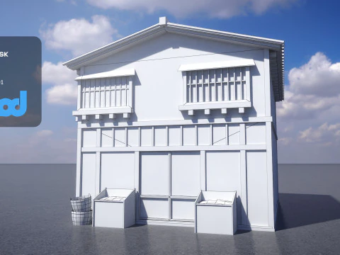 Japanese Style Rice Shop 0025 3D Model