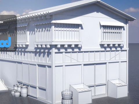 Japanese Style Rice Shop 0025 3D Model