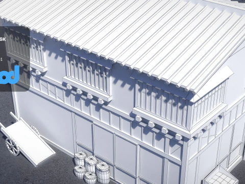 Japanese Style Rice Shop 0025 3D Model
