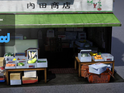 Japanese Store 0036 3D Model