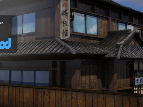 Japanese Style Hotel 3D Model