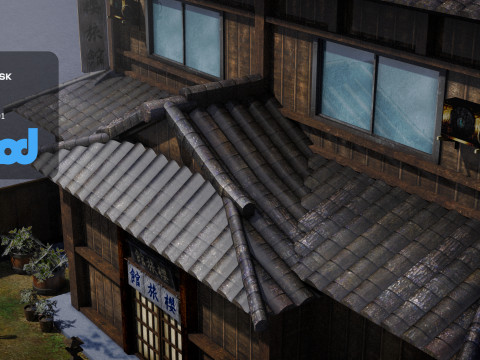Japanese Style Hotel Modelo 3D