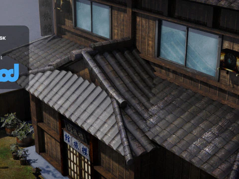 Japanese Style Hotel 3D Model