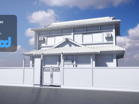 Japanese Style Hotel 3D Model