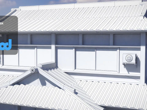 Japanese Style Hotel 3D Model