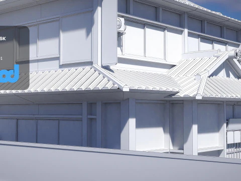 Japanese Style Hotel 3D Model