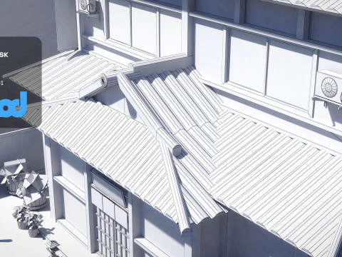 Japanese Style Hotel 3D Model