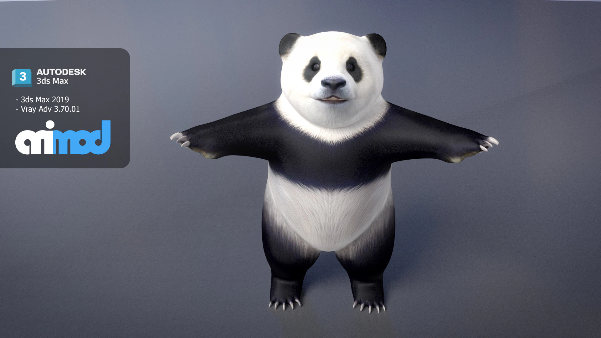 Panda 3D Model .c4d .max .obj .3ds .fbx .stl .blend 