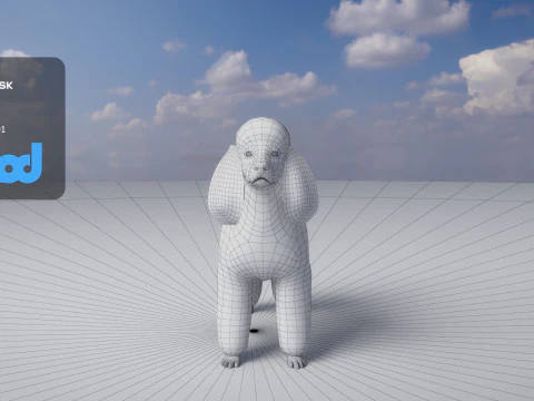Poodle Dog Big 3D Model