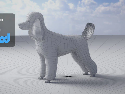 Poodle Dog Big 3D Model