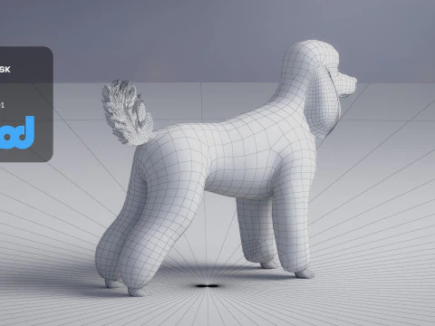 Poodle Dog Big 3D Model
