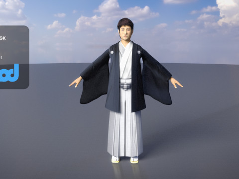 Japanese Samurai 01 3Dモデル