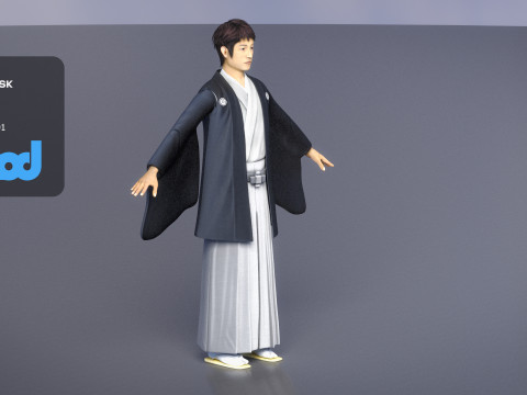 Japanese Samurai 01 3Dモデル