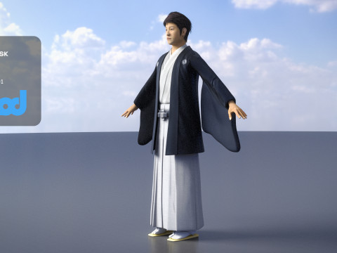 Japanese Samurai 01 3Dモデル